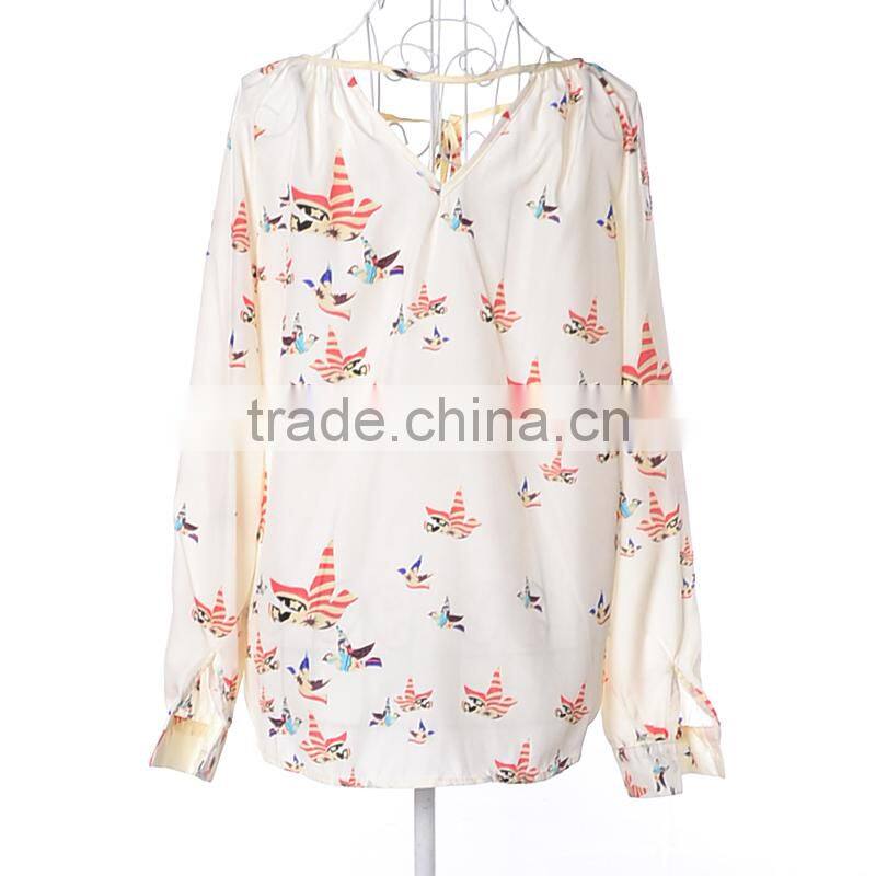 Latest Hot sell long sleeve lace shirt,chiffon shirt,long sleeve shirt