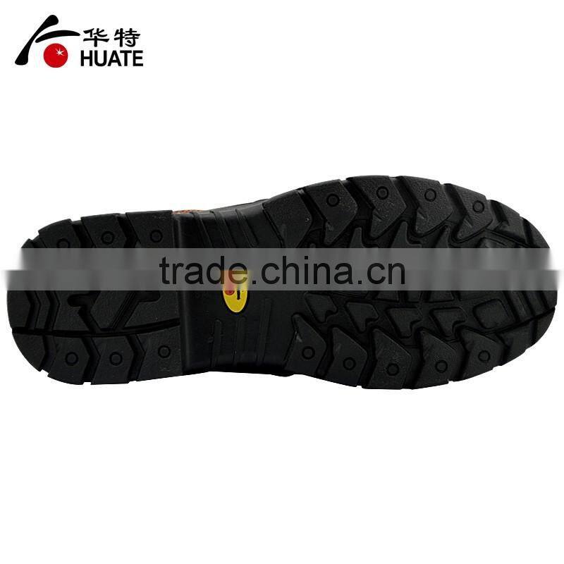 Black steel leather safety shoe/industry work safety shoe