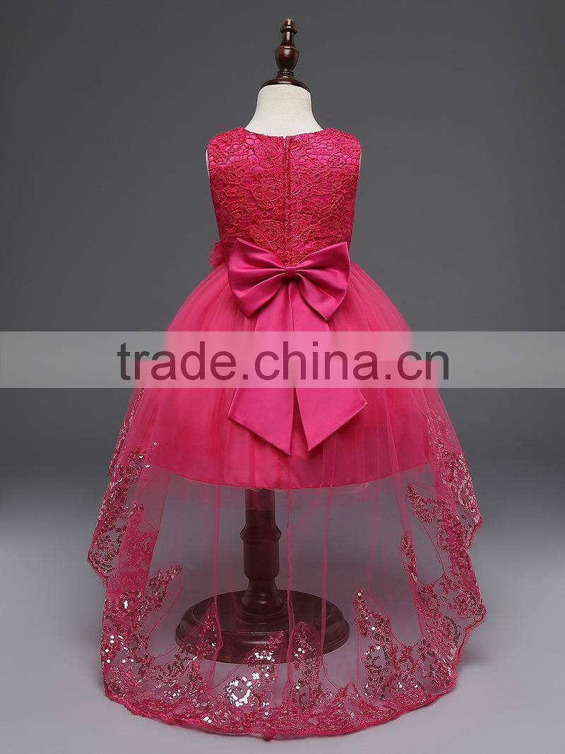 Customize frock design for baby girl 2017 Summer & Autumn kids baby girl dress colorful puffy flower dress children clothes