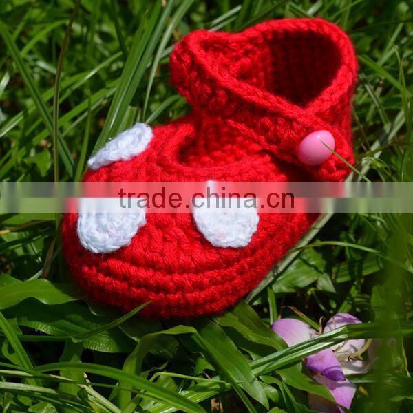 Polka Dot Crochet Pattern Baby Girl Shoes