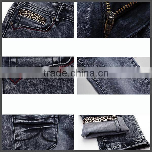 top quality snowflake washing jeans women