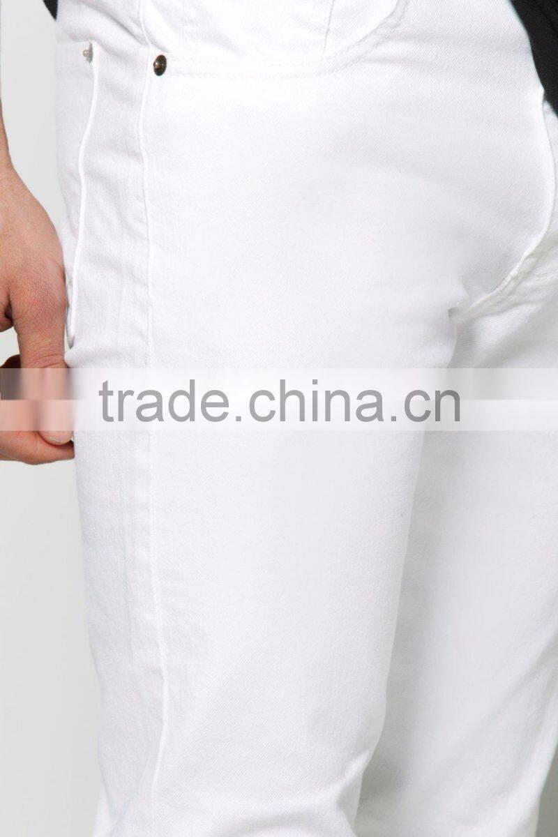 hot sale white jeans for men high quality slim fit stretch denim jeans