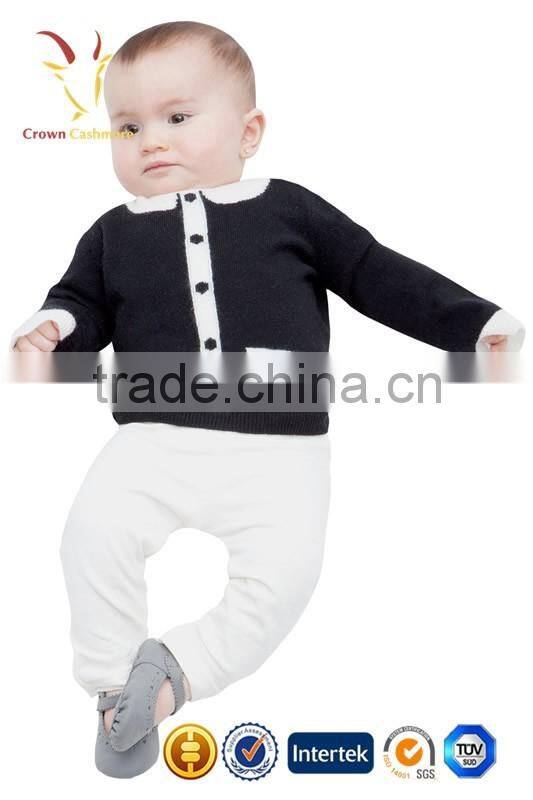 Lovely Baby Winter Cashmere Black Crewneck Sweaters