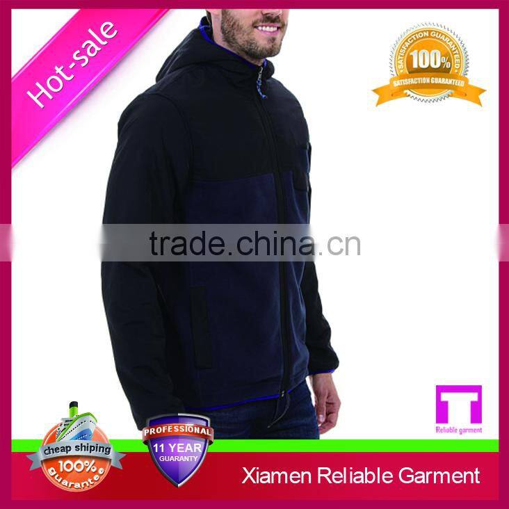 Double-faced polar fleece full zip polar flece jacket