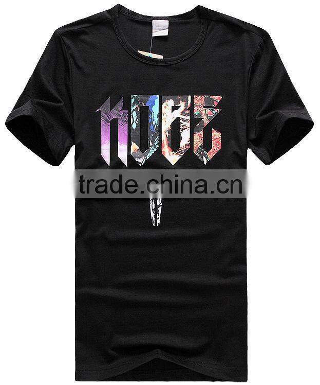 New design Comfortable Short Sleeve Organic Cotton Casual T shirt Heat Transfer Tees