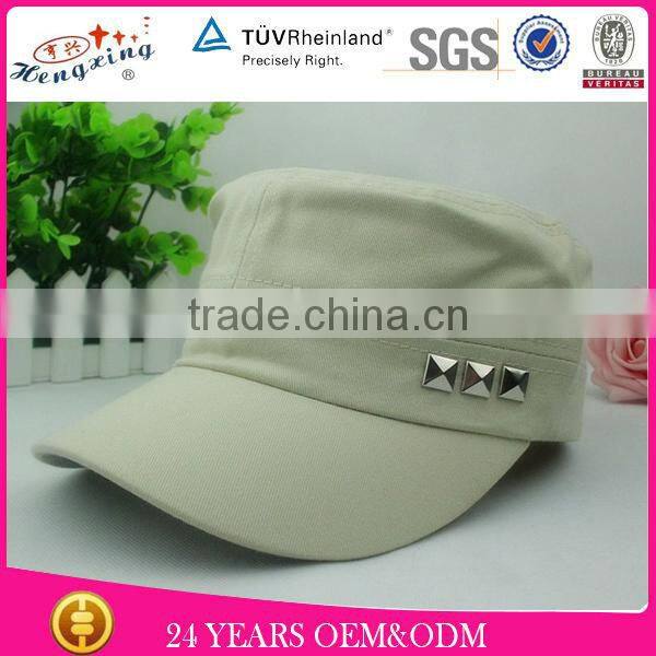 Fashion Black 100% Cotton Custom Cheap Military Cap