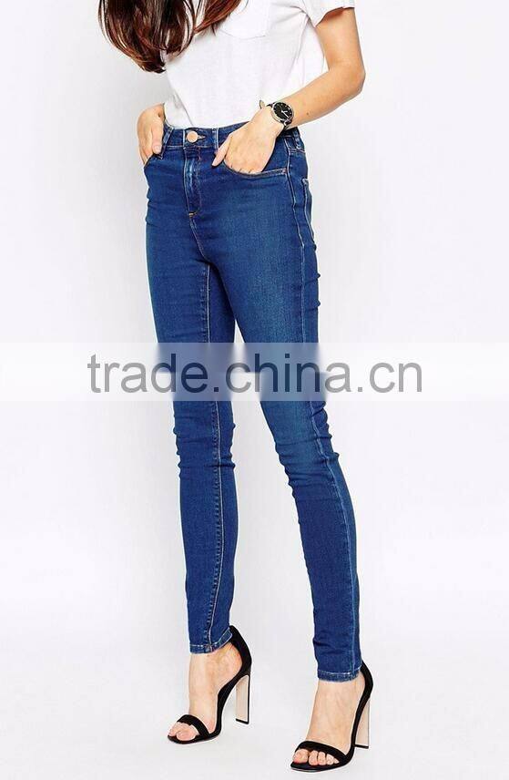 Ruawaylover New Style Ladies 2017 Fashion High Waisted Denim Jeans