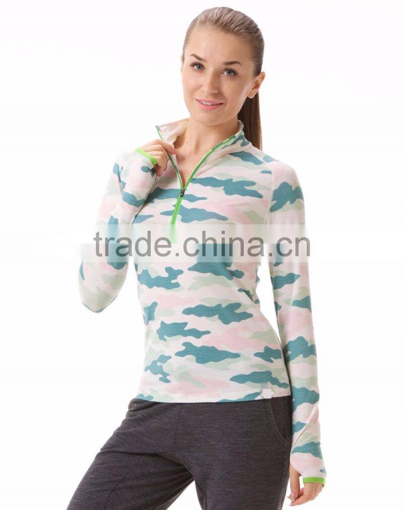 Womens Long Sleeve Casual Fitness Weae Zipper Jacket sweatshirt Without Hood