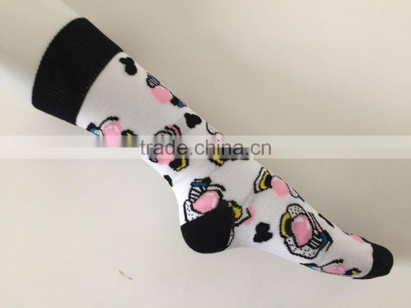 Hot Selling Crew Length Novelty Fashion Fancy Vivid Color Cute Woman Cotton Dress Tube Sock