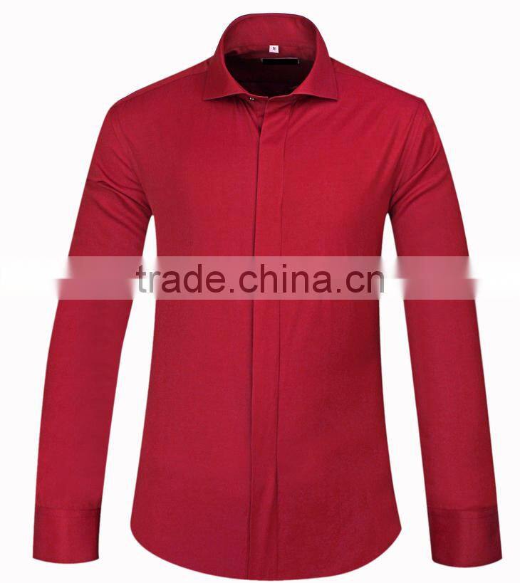 2017 new style solid color mens shirt long sleeve