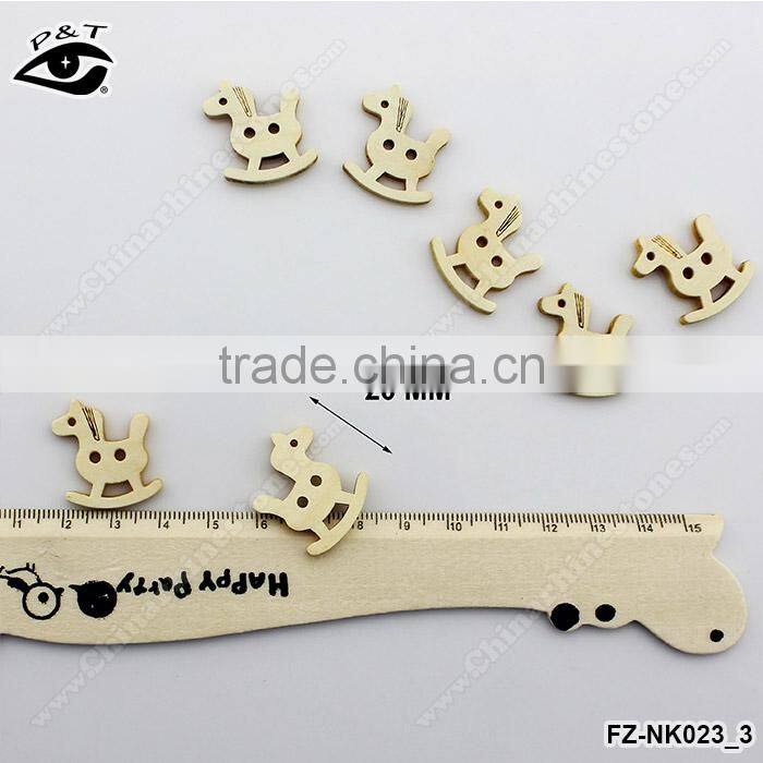 20X22MM Animal Horse Shape Button Wood Buttons for Clothing DIY Sewing Accessories Decorations