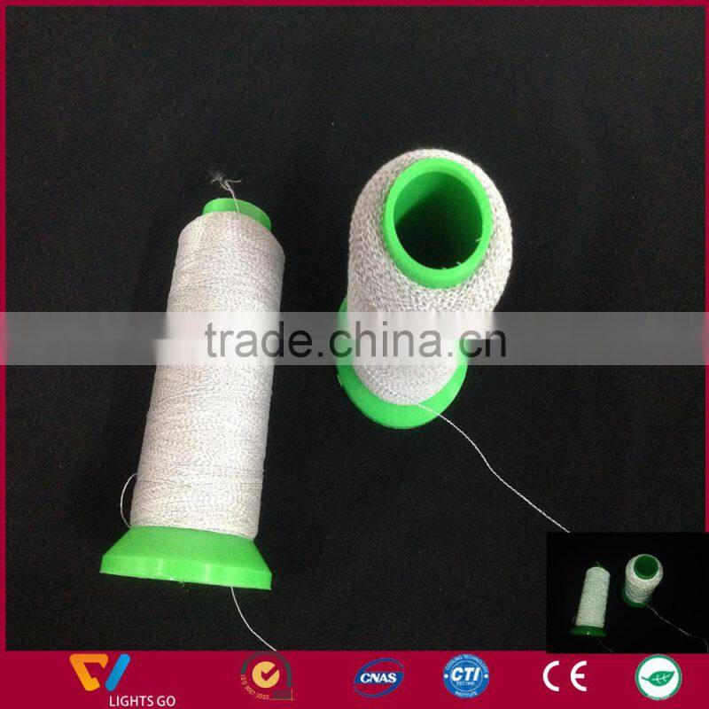 high visibility polyester reflective thread Feature and silver Pattern reflective tape dog collar thread