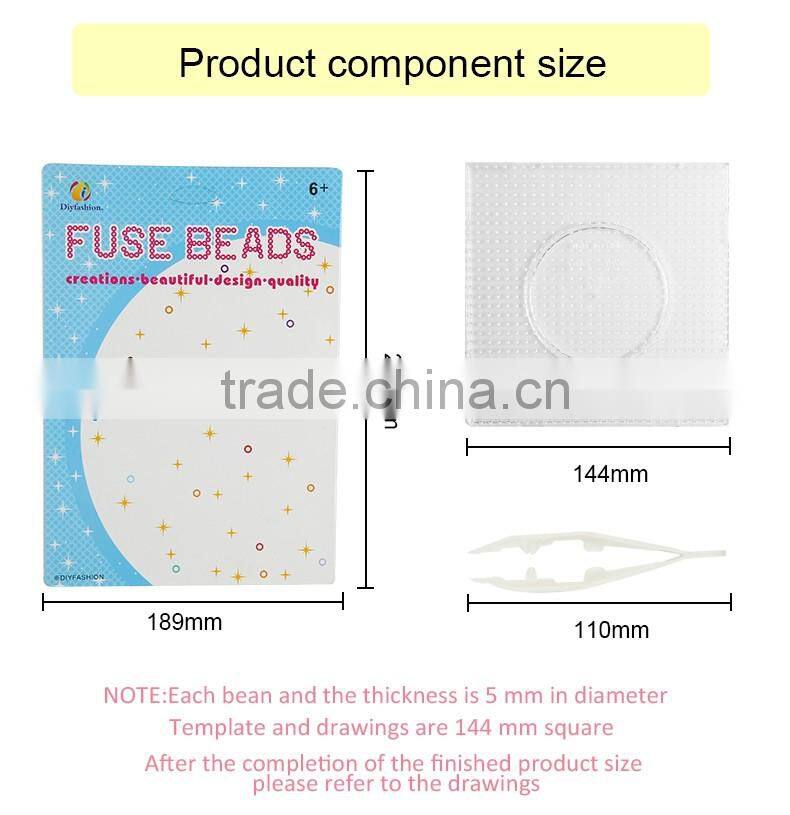 Diyfashion 5mm hama perler fuse beads Octopus set with puzzle iron paper and twezzer hama beads toys for kids 18032