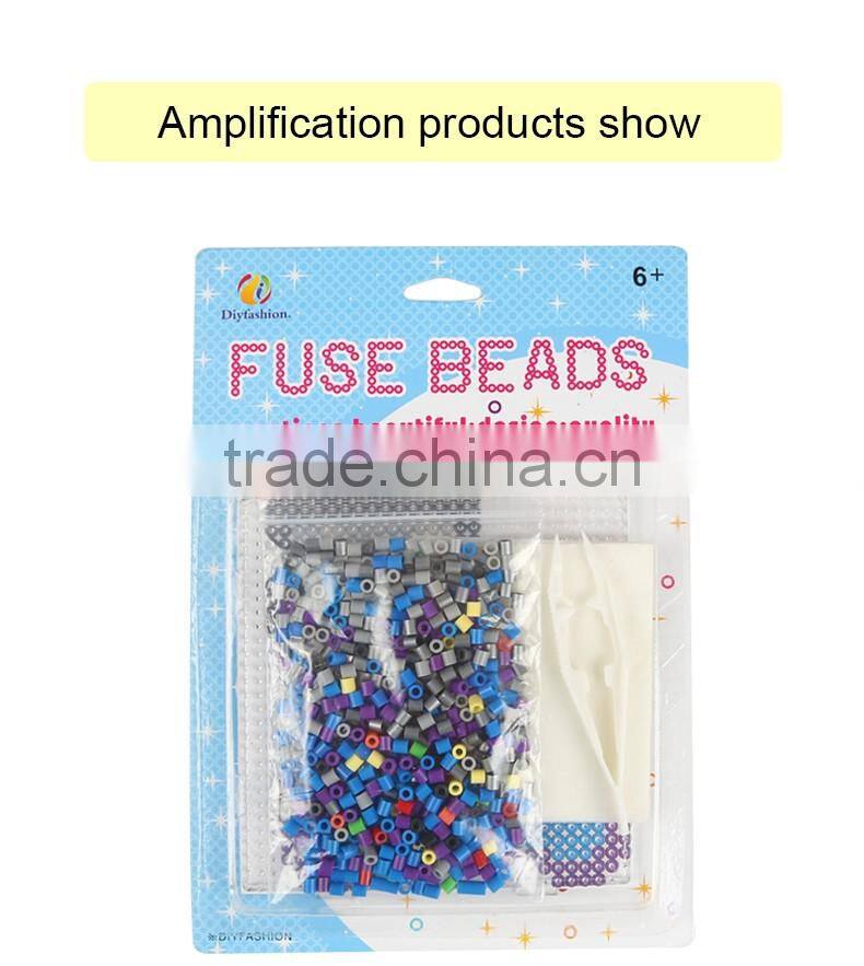 Diyfashion 5mm mini hama perler beads set with puzzle iron paper and twezzer toys for kids 18092