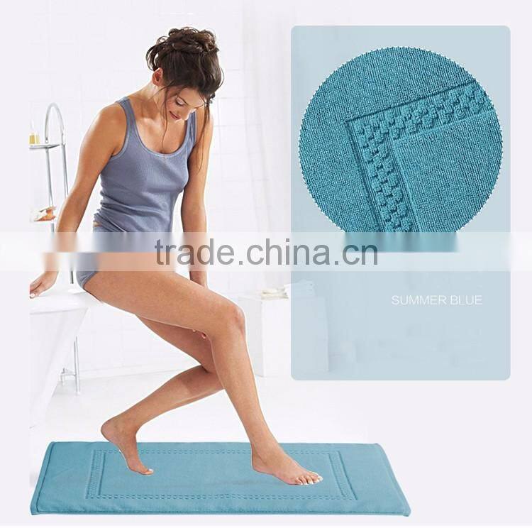 Hotel bath mat non slip bath mat 100% cotton custom logo