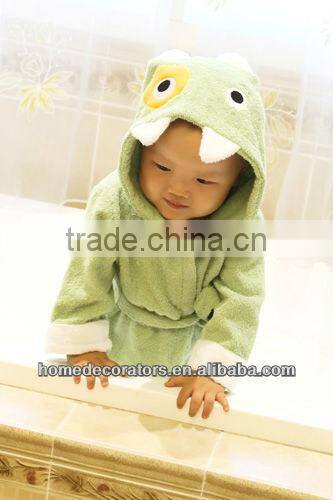 2014 100% cotton breathable animal baby bath robe/kids bath robes