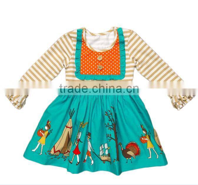 New Pattern Summer Frock Designs Girl Party Wear Top For Girls Toddlers Boutique Children Clothing