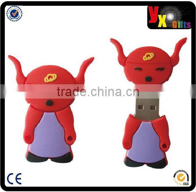 Customize pvc cartoon character usb flash drive &1gb pvc cartoon usb memory with good quality