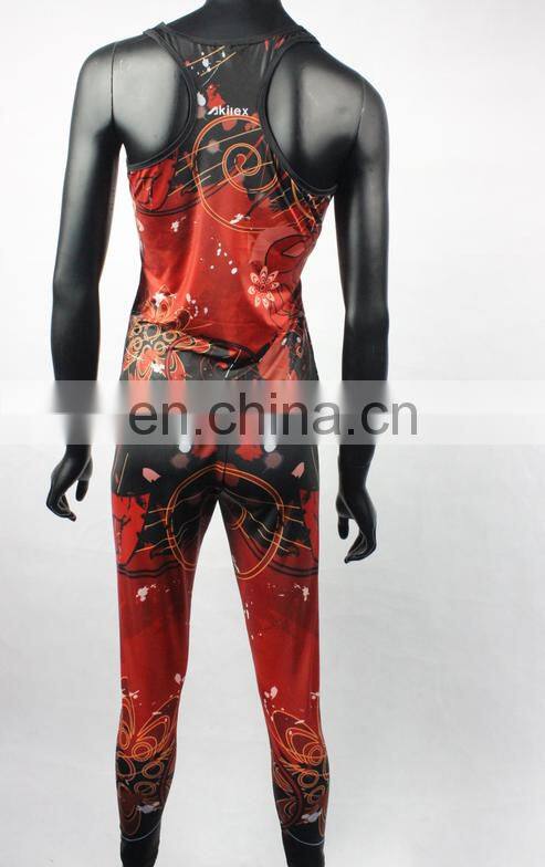 customized sexy slim fit top quality running wear