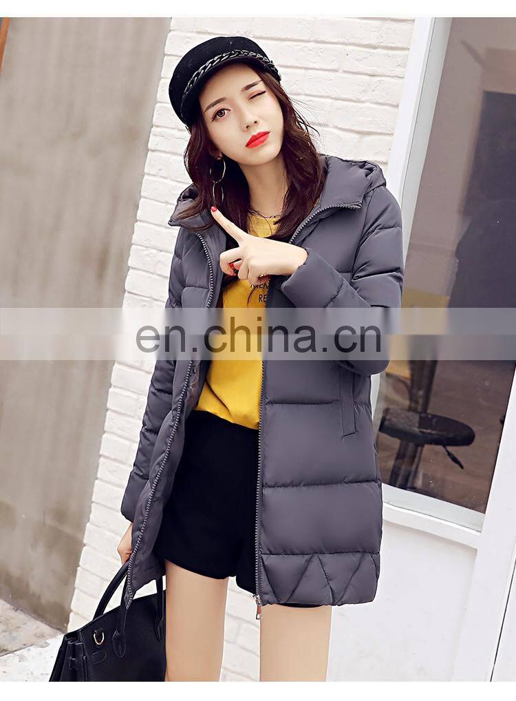 Europe 2017 winter new Slim down cotton women Korean version of the long hooded thickening of cotton