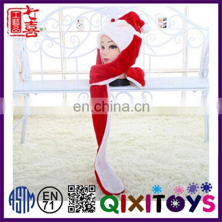 Custom made cute christmas hat decoration special animal shaped personalized christmas design plush hats