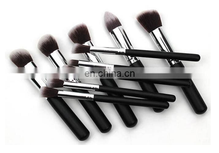 Hot selling wholesale 10 makeup brush set ten make-up brush kit colour makeup tools 5 big m 5 small brush