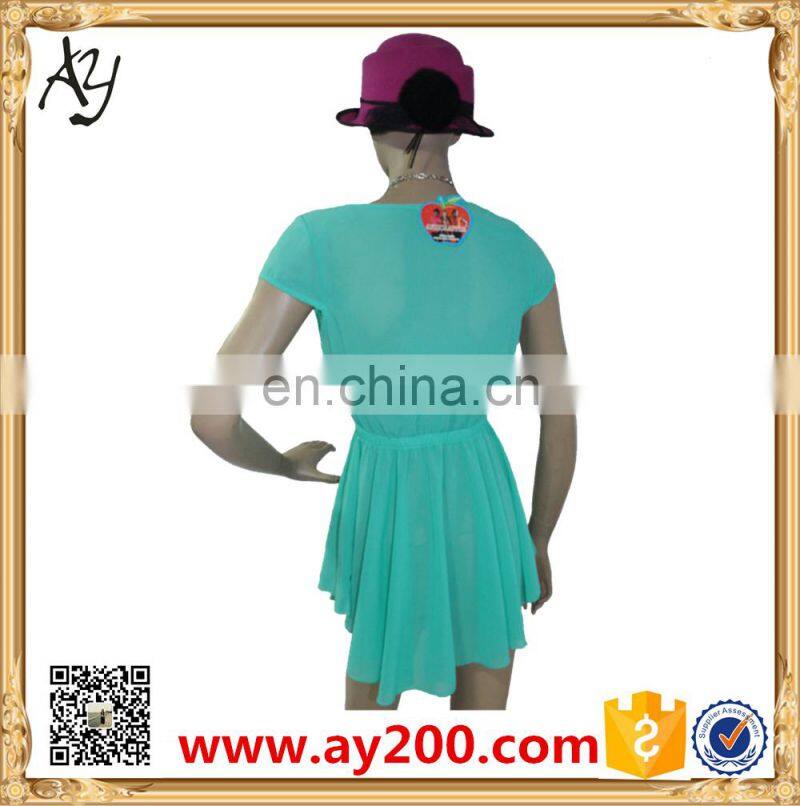 Summer New Fashion Ladies Blue Chiffon Tops Sexy Casual Blouses For Women 2016