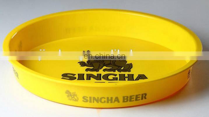 PS plastic beer bottle non slip bar serving tray