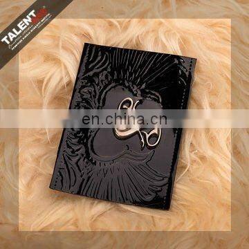 custom denim PU leather with casting metal label