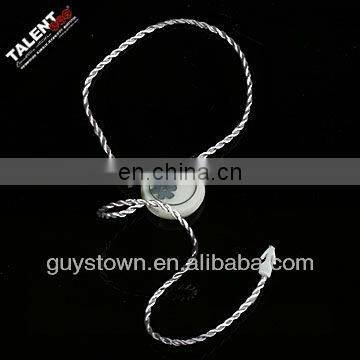 custom emboss brand name logo seal lock tag string for hang tag