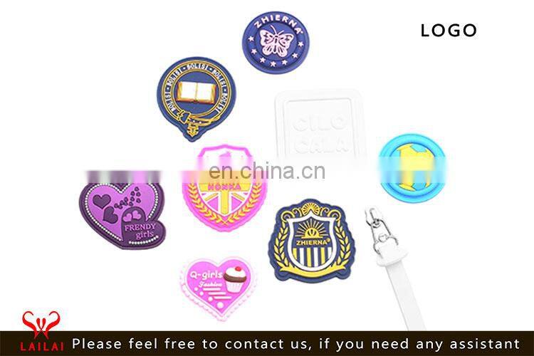 Manufacturer custom rubber patches logo pvc luggage tags for bag