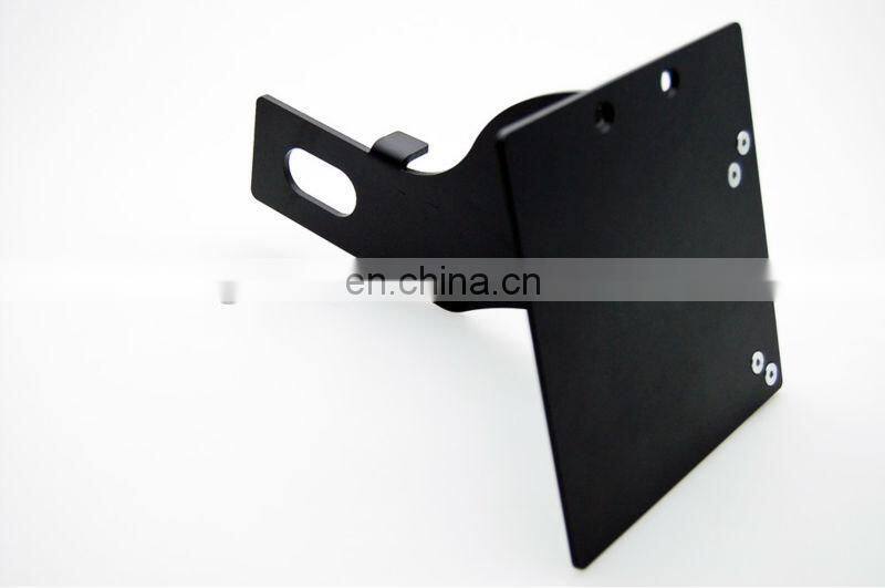 Custom foshan factory RR number plate bracket KHZ CRR HD powder coat black included mini number plate left Side bracket