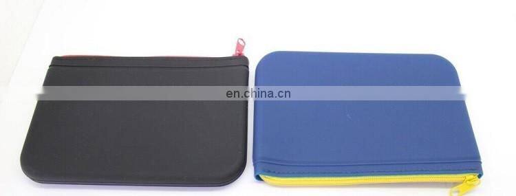 Factory Both Side Plain Design Zipper Cosmetic Purse Wallet Kids Pencil Case Silicone Bag