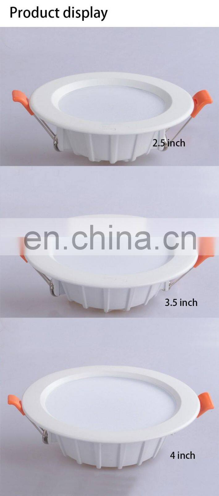 2.5'' 3.5'' 4'' LED downlight anti-fog 3W 5W 18W slim 115 cutout led light for cloth shop