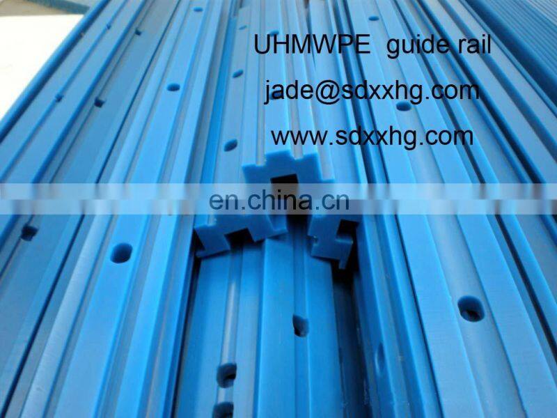 Green ultra slider plastic guide rails, UHMW-PE guide track
