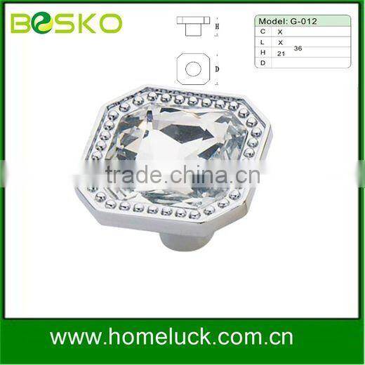 zinc alloy crystal kitchen knob and zinc alloy diamond handle