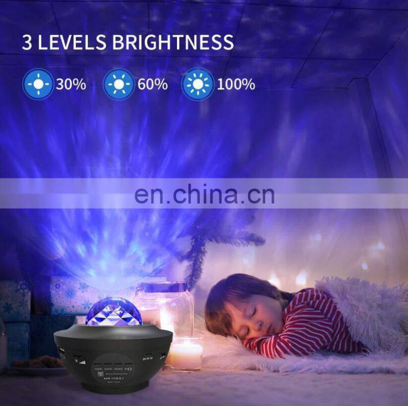 2020 Amazon Remote control muti-functions star musical master Kids Led Night Light laser cosmos Stars Projector for kids baby