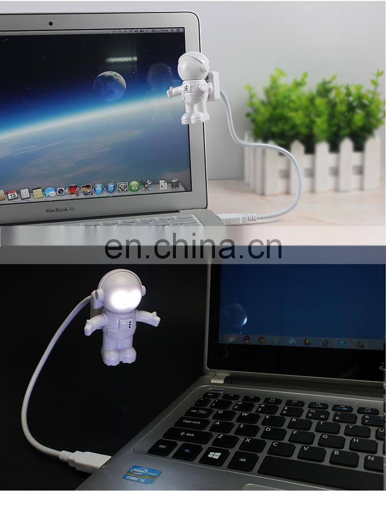 Giftwhole Mini USB Flexible Spaceman Astronaut Night LED Light Bulb for Laptop PC Reading