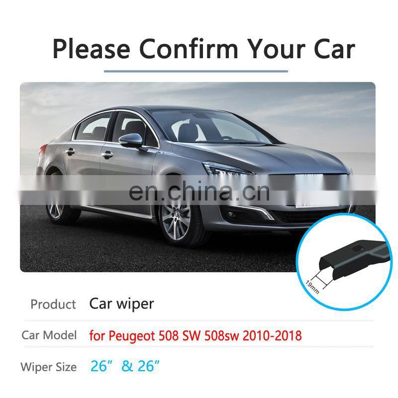 Car Wiper Blades Windscreen for Peugeot 508 508sw 508RXH 2010 2011 2012 2013 2014 2015 2016 2017 2018 Wipers Car Accessories