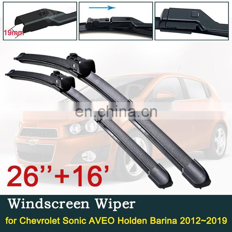 Car Wiper Blades for Chevrolet Sonic AVEO Holden Barina 2012~2019 T300 RS Front Window Windshield Windscreen Car Accessories