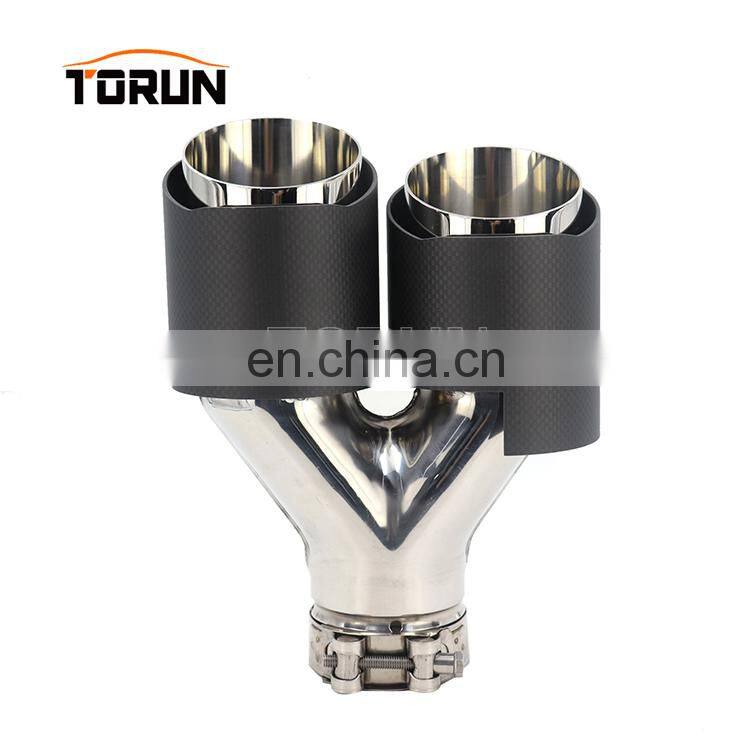 304 stainless steel chroming black high quality twin exhaust tip