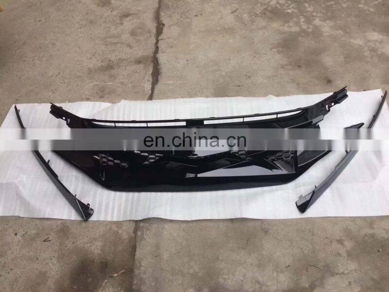 Black ABS Plastic Front Middle Grille For Honda Civic 2016-2018