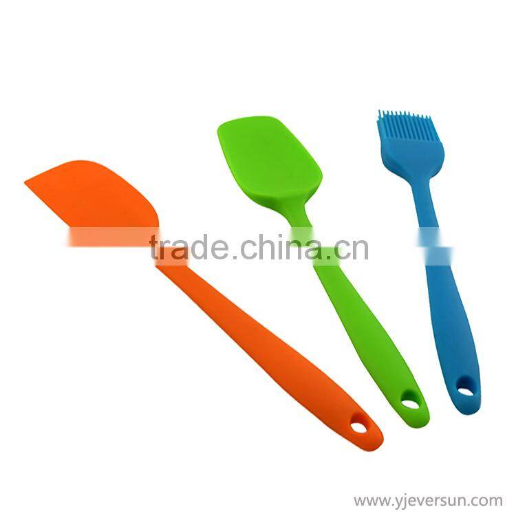 wooden spatula, 3 piece silicon spatula set, cake baking tools for baking