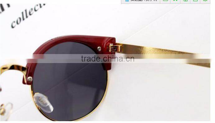 high quality new lastest model women fashion round lens cat eye sunglasses 2016