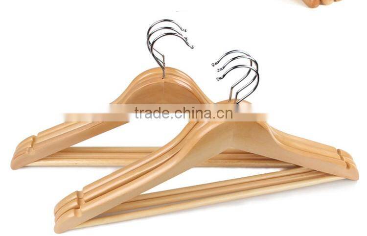 Good quality cloth garment top shirt wooden clothes hanger