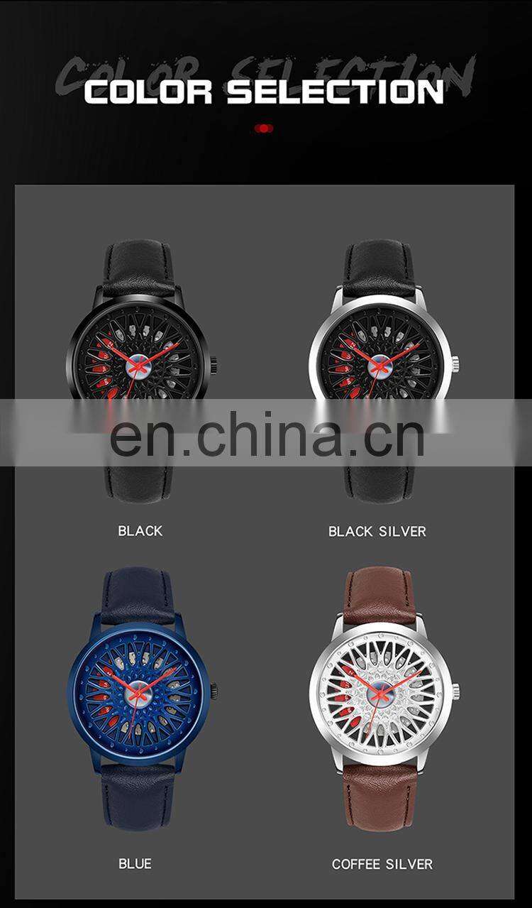 SANDA P1060 Quartz watch for men fashion sport unique dial style leather modern watch winder box