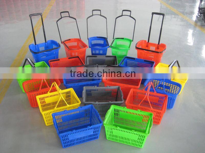 Quality plastic shopping trolley/cart/superstore shopping basket trolley