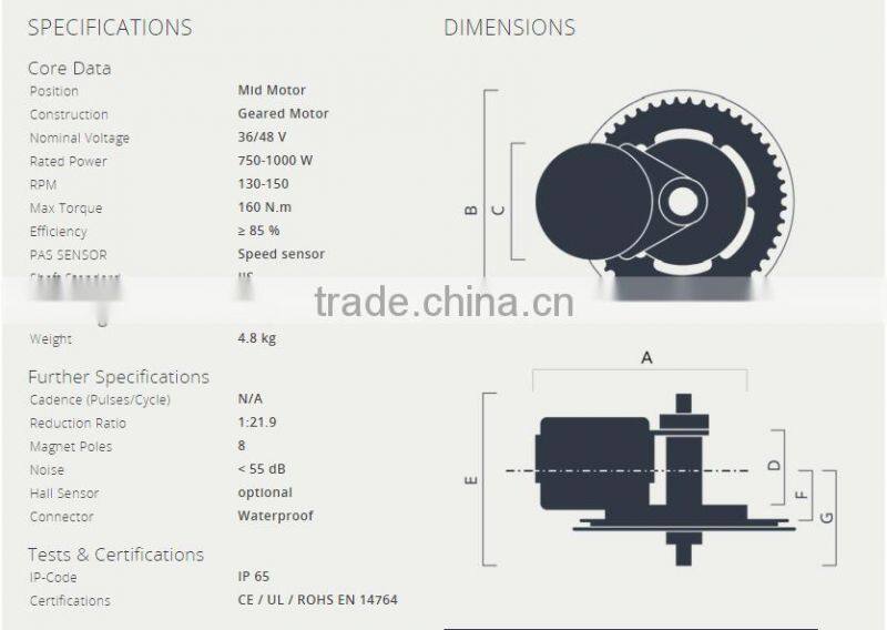 8fun bbs03 motor kit 48v 1000w bafang central motor kit with 48v 20ah lithium rear rack battery and 48v 3a charger
