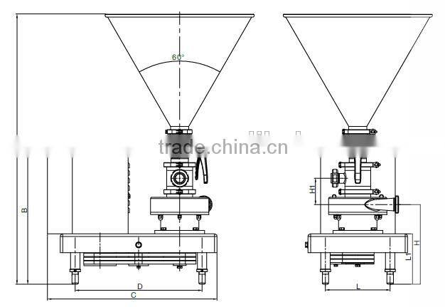 food grade sanitary stainless steel powder liquid mixer