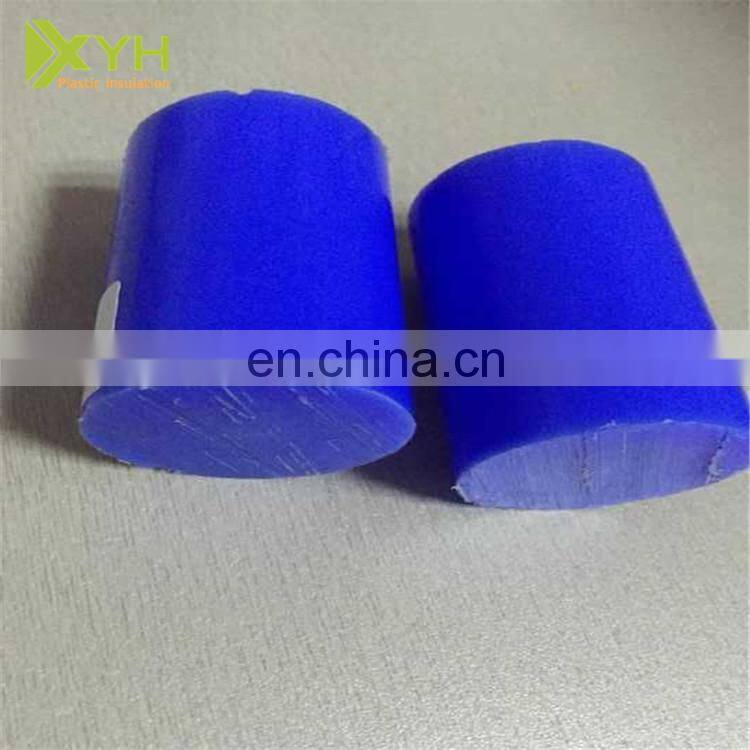 Blue color PA6 bar/ natural blue mc Nylon threaded rod